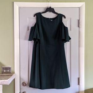 Eliza J. Cold Shoulder Fit and Flare Dress